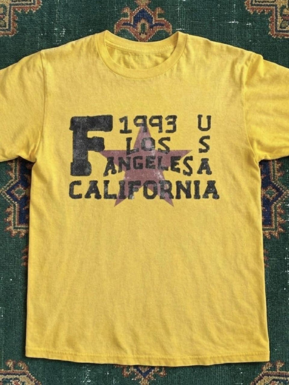 Yellow Graphic Tee - Los Angeles California